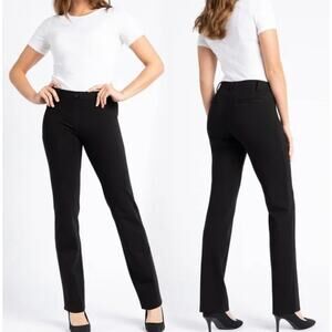 Betabrand Black Straight Leg Dress Yoga Pants Womens M Long